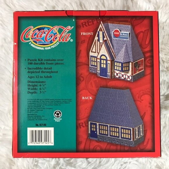 Vintage Coca-Cola 'The Chowder House' 3D Collectible Foam Puzzle - Picture 4 of 8